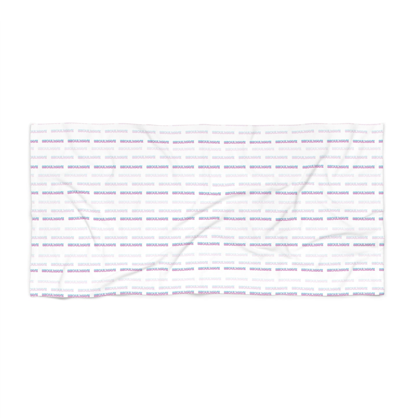 Seoul Wave Beach Towel - Logo Pattern Edition (White)