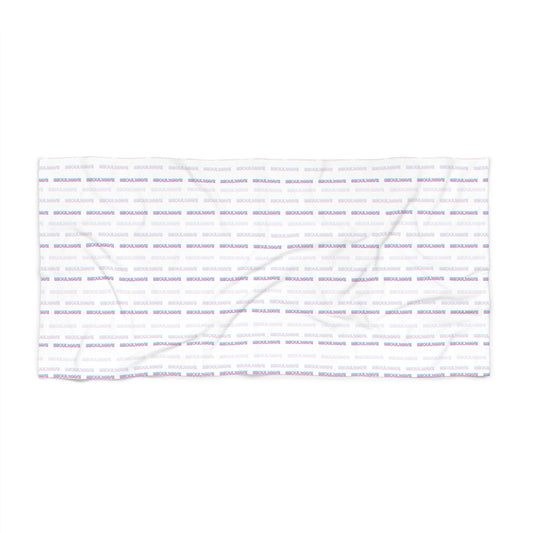 Seoul Wave Beach Towel - Logo Pattern Edition (White)